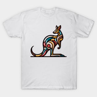 Pop art kangaroo illustration. cubism illustration of a kangaroo T-Shirt